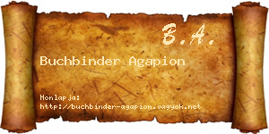 Buchbinder Agapion névjegykártya